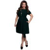 Womens Plus Size Bateau Collar Dress with Sash