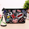 Shouyou hot modern girl pu creative mother makeup bag large capacity waterproof storage bag clutch bag JD-SN-44 blue bottom mix&match