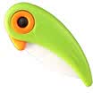 Bing Feng IC-33G Ceramic Folding Knife Fruit Knife with Colorful Scabbard Green Orange&Yellow Random Color
