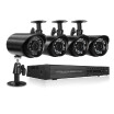 4CH 1080P Hybrid NVR AHD TVI CVI DVR 5 En 1 Grabadora De Video Digital 4x720P OutdoorIndoor Bullet Camera Infrarroja 4x60ft Cable