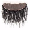 HCDIVA Malaysian Virgin Human Hair Kinky Curly Lace Frontal Closure Ear to Ear Natural Black Lace Frontal with Baby Hair