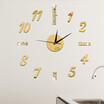Modern Large 3D Mirror Surface Wall Clock Sticker Home Office Room DIY Decor