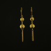 Golden round Tassel Earrings Fashion Anti sensitive long retention color Earrings