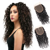 WYF Indian Virgin Hair Curly Wave 3 Bundles with Closure Unprocessed Human Hair Extensions