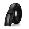 XHtang Mens Belt Genuine Leather Automatic Buckle belt For Waistband Ratchet Strap Black Leather Belt Designer Belt For Jeans Gift