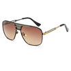 SHAUNA Fashion Women Square Sunglasses Brand Designer Men Golden Metal Frame Clear Lens Eyewear UV400
