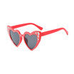 SHAUNA Laser Engraving Women Heart Sharp Sunglasses Fashion Ladies Clear Pink Sun Glasses UV400