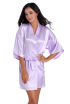 Women Nightgowns Simulation Silk Kimono Robe Elegant Solid Color Summer Sexy Shorts Bathrobe