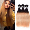 Amazing Star Malaysian Virgin Hair Ombre Straight Hair 3 Bundles Ombre Straight Human Hair Extensions Tow Tone Color T1B27