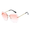 New Brand Design Rimless Sunglasses Women Oversized Vintage Sun Glasses for Travel Photo Fashion female Brand eyewear Retro UV400