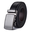 XHtang Mens Belt Genuine Leather Automatic Buckle belt For Waistband Ratchet Strap Black Leather Belt Designer Belt For Jeans Gift