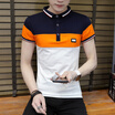 DaMaiZhang Brand clothing New Men Polo Shirt Mens Business Casual Stripe Shirts Short Sleeve Breathable Tshirt To