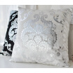 5050CM White Silver Embroidery Customized Pillow Case Wedding Room Sofa Chair Bedding Hotel Decorative Cushion Cover Pillowslip