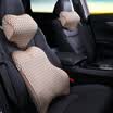 KING ETING car lumbar headrest space memory cotton back cushion car lumbar pillow neck pillow set breathable three-piece set of rice