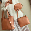 4 Pcs Womens Bags Wooden Beads Tassel Bag Simple Shoulder Bags