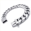 Hpolw Stainless Steel Mens Heavy Biker Bracelet