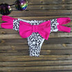 Sexy Big Bowknot Patchwork Thong Bikini Bottom T-Back Women Swimsuit String Beachwear Swimwear Female Bathing Suit