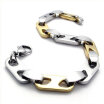 Hpolw Polished Stainless Steel Cross Bracelet - Gold Silver - 85 Inch