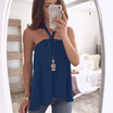 European&American chiffon sleeveless blouse