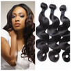 Unprocessed Preuvian Virgin 3PcsBundle Body Wave Natural Color Human Hair Weaves Hair Extensions