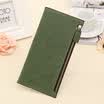 Monedero New Lady Long Matte Cremallera de cuero Monedero de mujer Tarjetero Bolso de embrague