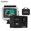 Andoer AN9000 4K 16MP Cámara de acción WiFi Sports 1080P FHD 2 "Pantalla táctil 170¡ã Lente gran angular con funda rígida Soporte 4X Zoom Wate