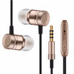 35mm Universal Wired Headset With Microphone Sports Headphone In-Ear Earphone Metal Heavy Bass High fidelity Sound Quality Music