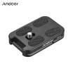 Andoer QR-60 Aluminum Alloy Universal Quick Release Plate 14" Screw Mount with Attachment Loop for Arca-Swiss Standard Ball Head