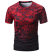 Summer Mens Plus Size Short Sleeve Camouflage Round Neck Pullover T Shirt Tops
