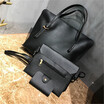 4 Pcs Womens Fashion Handbags Solid Color Portable Vintage Shoulder Bags
