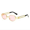 Retro Small Round Sunglasses Men Male Vintage Steampunk Sunglass Women Hip Hop Gold Glasses Luxury Brand Eyewear UV400