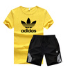 Damaizhang Brand Men Sport T-shirt With Pant Summer Mens Jogging Set Cotton Breathable Track Suit Running Clothing