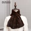MSMinShu tejida a mano la bufanda de piel de visón moda bufanda de piel real abrigos tejidas mujeres cuello calentador de visón de lujo chal bufanda de invierno