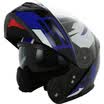 YOHE 950 eternal double lens electric motorcycle helmet full face helmet men&women summer sunscreen half-covered open face helmet black&blue Dodge XL code