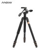 Andoer TP 630 180cm 709" Magnalium Tripod Dual Handle 3 way Photographic Head Max Load 20kg for Canon Nikon Sony DSLR Camera