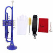Trumpet Bb B Flat Brass with Mouthpiece Brush Cloth Gloves Strap Golden C4D5