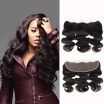 WYF Unprocessed Peruvian Human Hair Virgin Hair Body Wave 3 Bundles with Frontal Closure