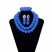 Unique Sky Blue Nigerian Wedding Jewelry Bridal Gift African Women Coral Necklace African Beads Costume Jewelry Set Free Shipping