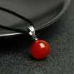 16mm Round Bead Real Natural Red Agate Necklace Pendants Crystal Gem Stones Jewelry Energy Lucky Gift For Women Carnelian Onyx