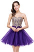 Short Beaded Homecoming Cocktail Dress Prom Evening Party Pageant Gown Bridesmaid Dresses