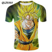 S-XXXXL New Mens Fashion Short-Sleeve T-Shirt Dragon Ball Anime Print T-Shirt Casual Slim Sport T-Shirt Mens Tights