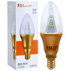 Foshan lighting LED tip bubble crystal lamp energy-saving bubble tip bubble 3W transparent E14 day mark 6500K stunning gold