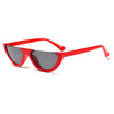 SHAUNA Unique Half Frame Women Cat Eye Sunglasses Brand Designer Fashion Ladies Pink TintClear Lens Shades