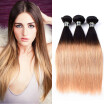 Amazing Star Indian Ombre Straight Hair Indian Virgin Human Hair Extension Straight Hair Bundles Soft Silky Hairt 1b 27