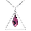 Teardrop Pendant Necklace Original Crystal from Austrian Elements For Women Fashion Triangle Accessories Best Gifts Joyas 25400