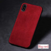 Genuine Leather Phone Case For iPhone X Suede leather Back Cover For 6 6S 7 8 Plus Cases