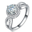 Sliver Color AAA CZ Crystal Fashion Wedding Engagement Ring Jewelry For Women As Aniversary Gift R567