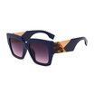 SHAUNA Oversize Women Square Sunglasses Fashion Mixed Colors Legs Men Gradient Lens Shades UV400