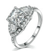 Sliver Color Luxry Wedding Ring Set Engagement AAA CZ Diamond Crystal Jewelry For Women R549