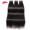 Ali Queen Hair Products 3Pcs Lot Young Girl Brazilian Straight Human Hair Weave Bundles Natural Color Virgin Hair